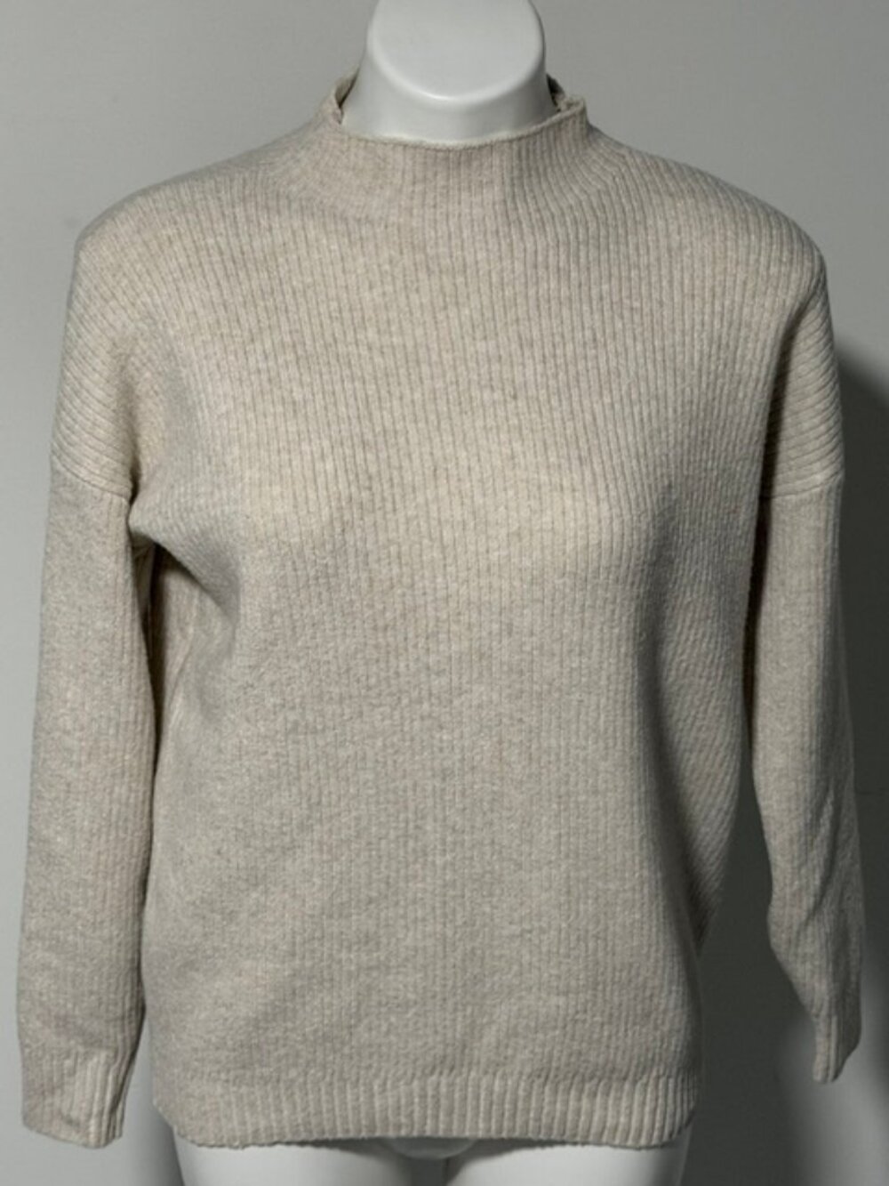 PINQUE DESIGN STUDIO IVORY RIBBED SWEATER XS
